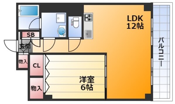 シャンボール第2新大阪の物件間取画像